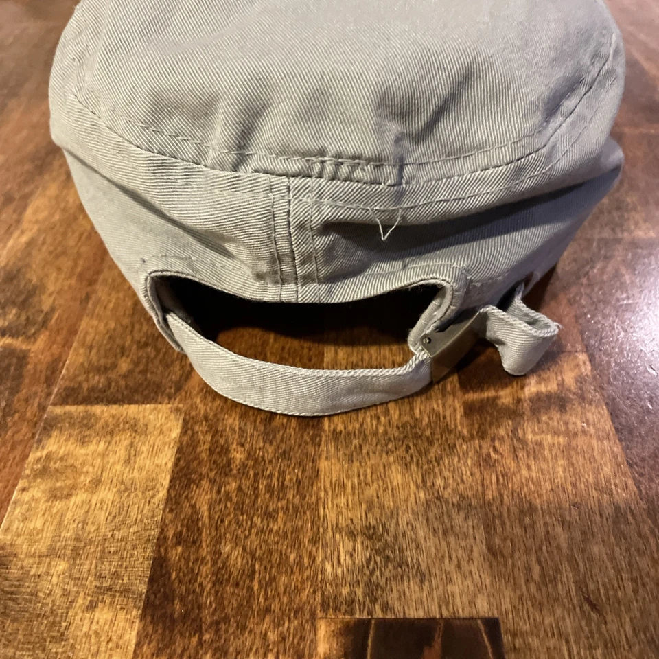 Leader LOGA Rhinestone Woman’s Gray Adjustable Distressed Bling Cadet Hat Cap - Image 4 of 4