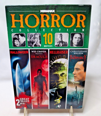 HORROR COLLECTON 10 Movies DVDs Hellraiser Craven Dracula Halloween Prophecy