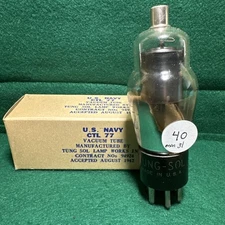 One Tung-Sol 77 Tube TV-7D/U Tested @ 40 Min/31 NIB 1942
