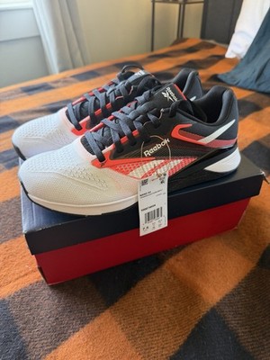 Reebok Nano X4 Unisex Training Men s 7.5/Women s 9 Run Small Blk/Wht/Org