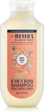 MRS. MEYER'S Clean Day 3 in 1 Dog Shampoo, White Peach Scent, 14Oz