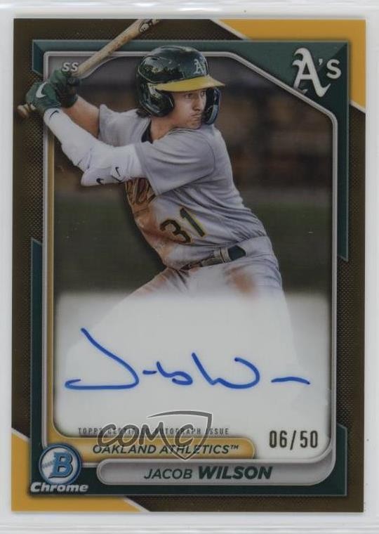 2024 Bowman Chrome Prospect Auto Gold Refractor 6/50 Jacob Wilson #CPA-JWI
