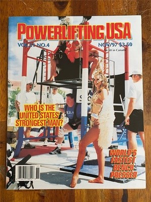 POWERLIFTING USA muscle strongman weightlifting magazine SHOWGIRL LIFT 11-97