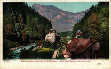 Old postcard establishment thermal de St-GERVAIS-Hotel des Bains et les Sources (439686)