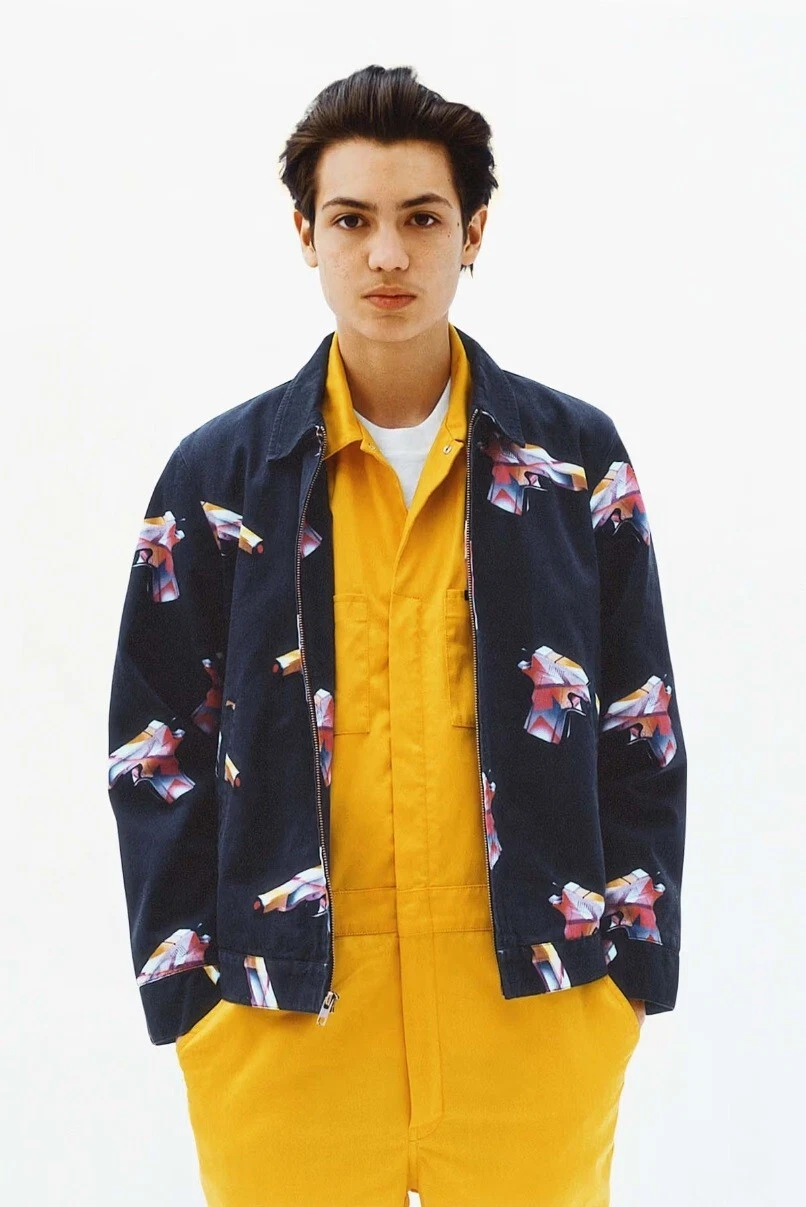SUPREME S/S 2016 Mendini veste de travail bleu marine taille moyenne NEUF ANCIEN STOCK