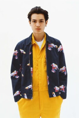 SUPREME S/S 2016 Mendini Work Jacket Navy Blue Size Medium NEW OLD 