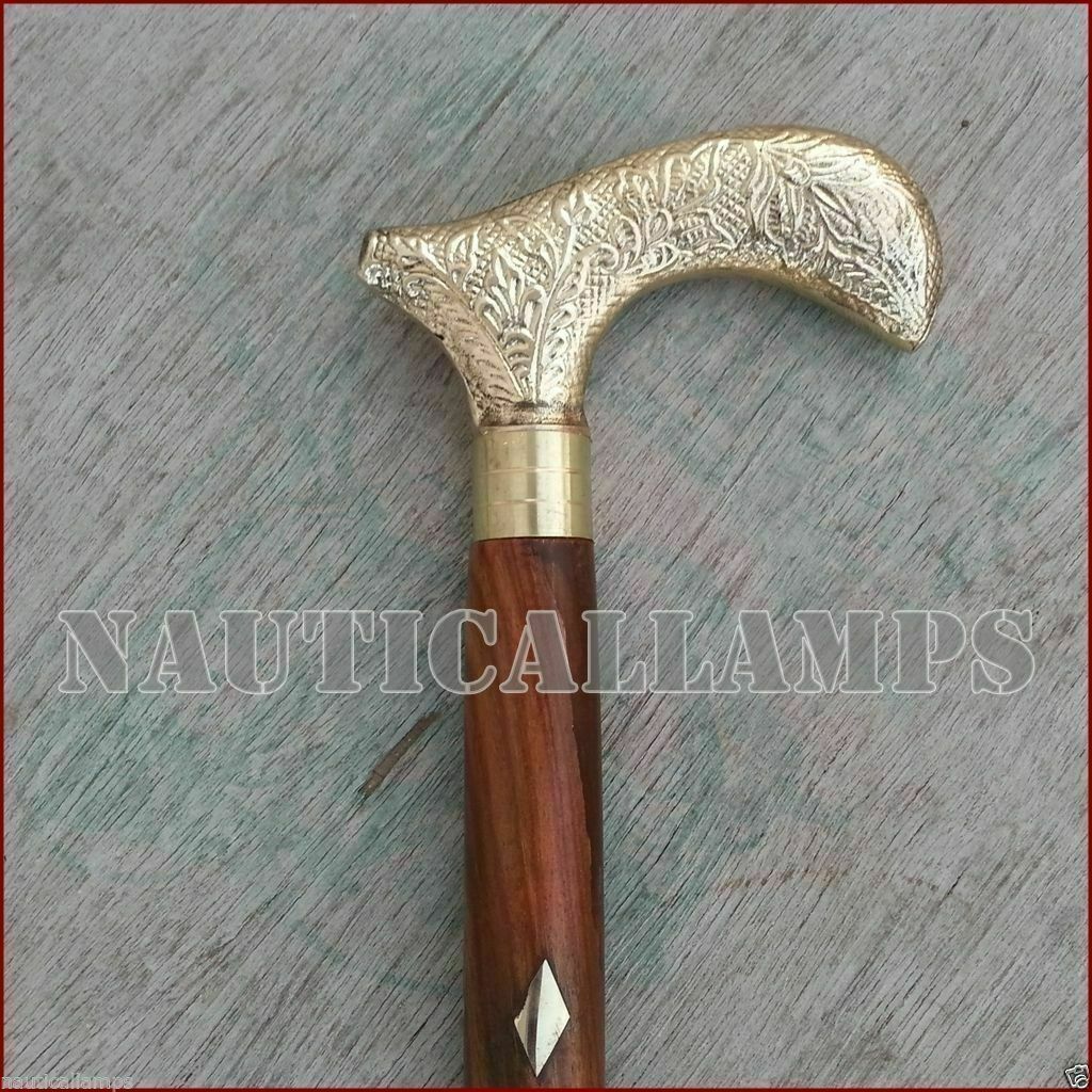 Solid Brass Victorian Head Handle Handmade Style … - image 5