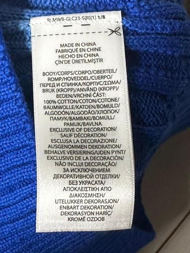 NWOT Polo Ralph Lauren Girls Sweater Blue White 6X Ombre Cable Knit Ocean Dye - Picture 5 of 5