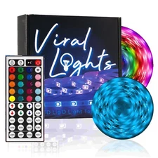 LED Accent Lighting 50 Ft Multi Color Changing LED Strip Lights with Remote