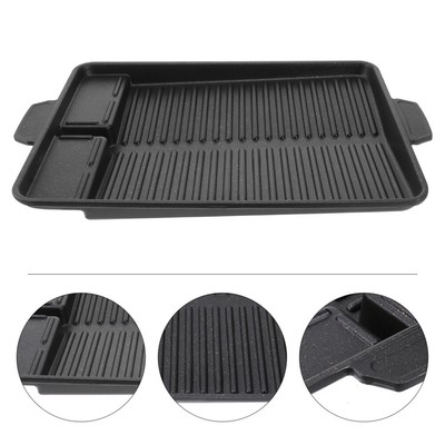 Rectangle Baking Pan Grill Meat Pan Home Baking Tray Portable Grill Tray