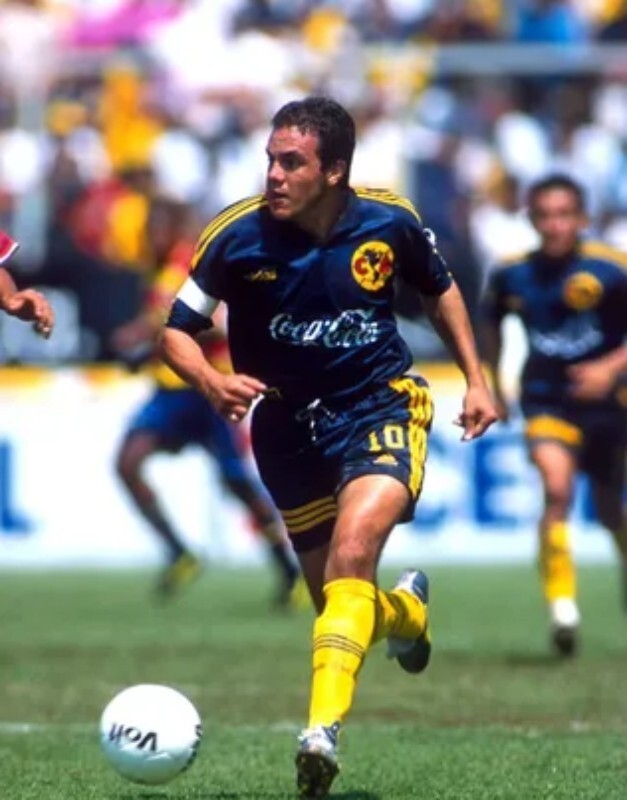 97/98 Aguilar del America Away - Vintage Jersey - Blue - Small | eBay