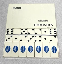Vintage Puremco Standard Dominoes #616 Marblelike Federal land bank
