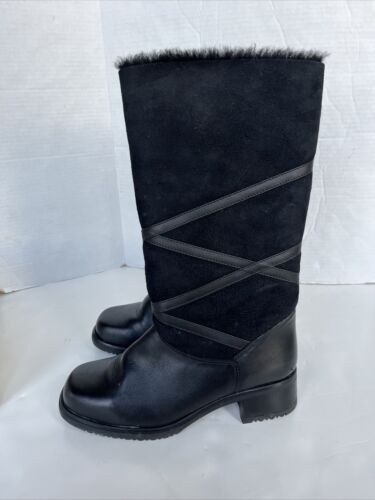 Botas para mujer La Canadienne épicas de cuero negro y gamuza forradas de piel sintética talla 7,5 - Imagen 3 de 9