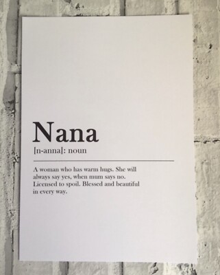 Nana A4 Größe Definition Druck Poster Kaufen Sie 3 Drucke und erhalten Sie 4. Druck kostenlos