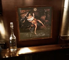 Perdomo Cigar Ad Print Carmen The Cigar Girl Framed Signed Man Cave Lounge Bar