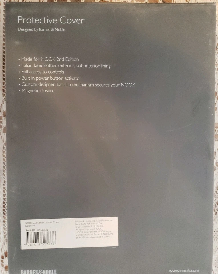 Funda Protectora NOOK - Negra - Para NOOK 2ª Edición Foto 2 de 4