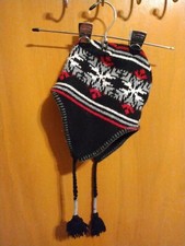 Wool Blend Ski Snowboard Winter Beanie With Tassels Warm Blk Red Wht Gray