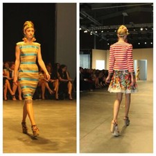 Dolce & Gabbana Authentic Elegant Striped Linen Midi Dress Size M