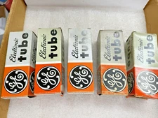 5 NOS NIB GE 5R4GYA Brown Base Rectifier Tubes