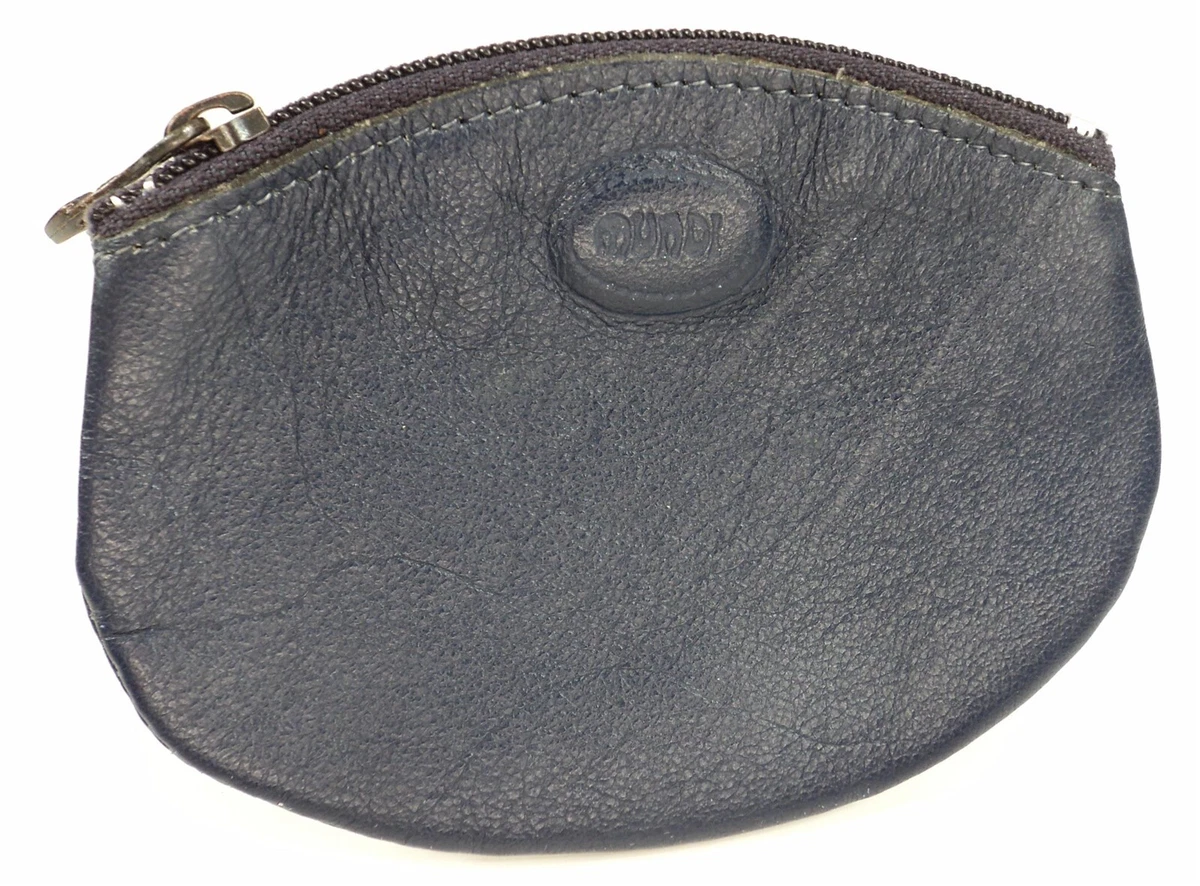 Vintage Mundi Leather Nappa Cowhide Blue Coin Purse Brazil