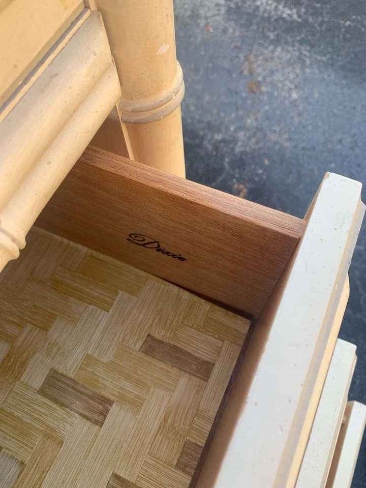 Dixie Aloha Faux Bamboo 5 drawers Chest Chinese Chippendale - Image 4 of 4