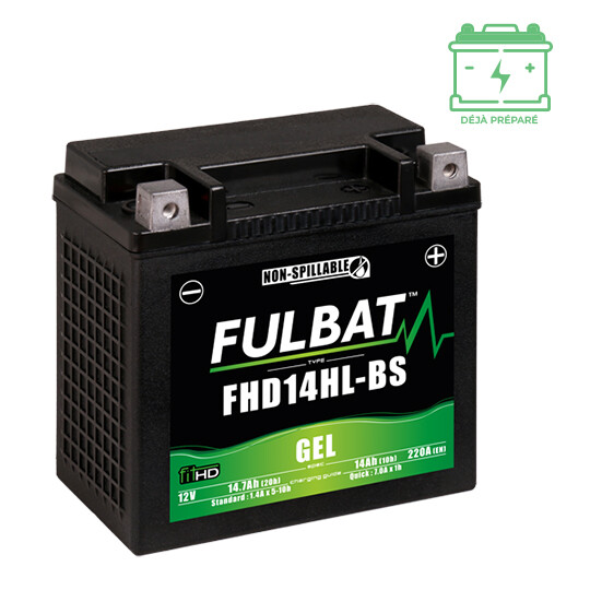 Batterie FHD14HL-BS Fulbat 12V 14Ah gel sans entretien moto cross et route