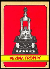 1972 73 TOPPS HOCKEY #173 VEZINA TROPHY NM WITH TONY ESPOSITO WINNER CARD