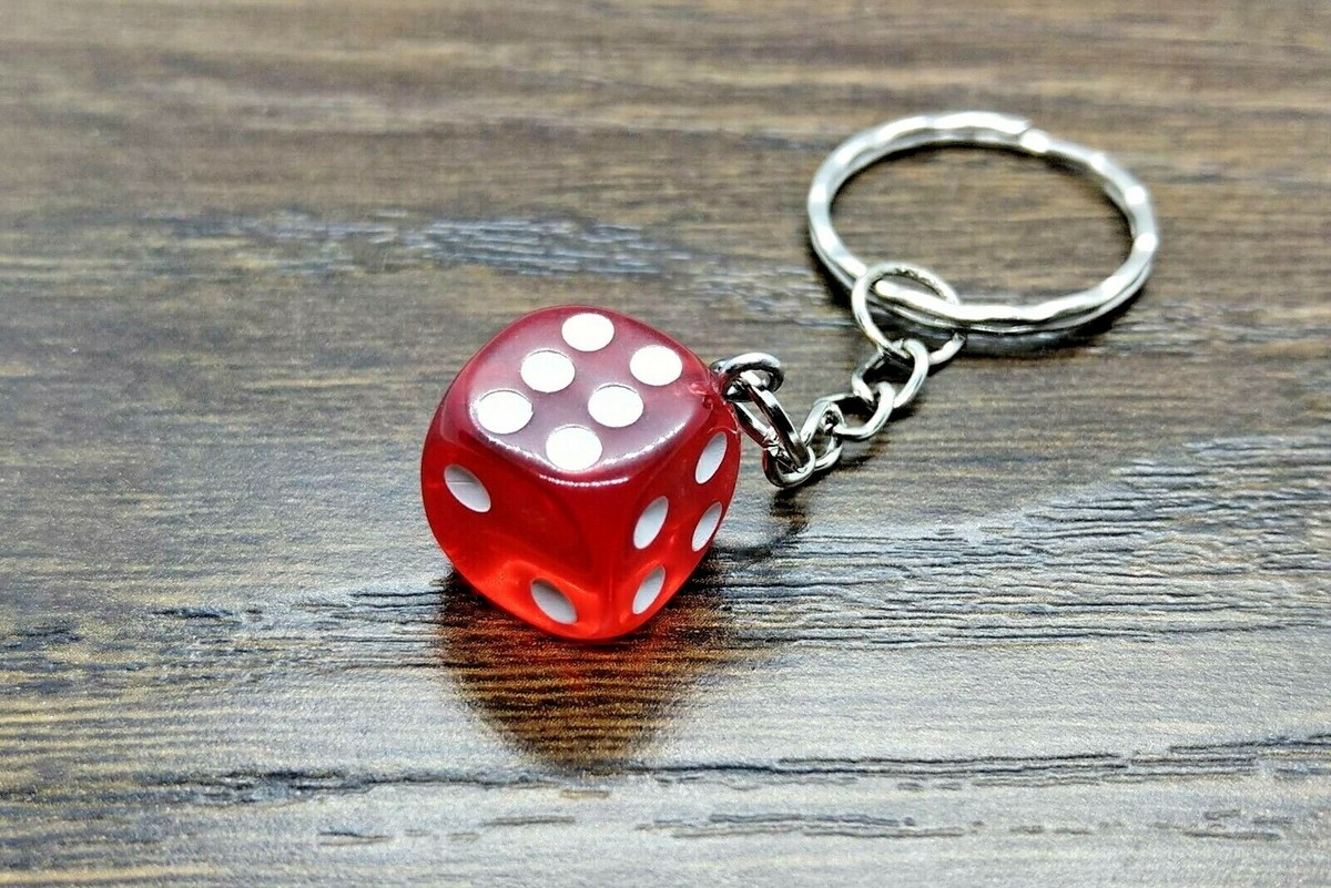 Dice Key Ring Key Chain Keyring Keychain Multi Colour D&D board game  boardgame
