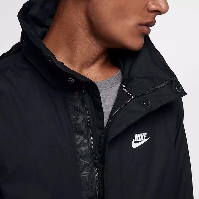 nike air max woven lightweight jacket black