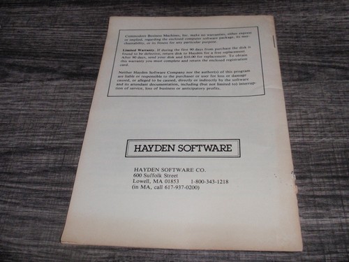 Manual Only for Reversal for Commodore 64 Reversi 1983 Hayden Software Alex Ford - Picture 2 of 5