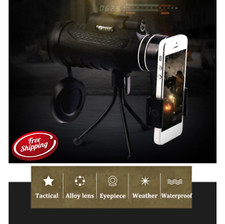 40X60 Monocular Hunting Optic Lens Telescope Night Vision With Tripod Phone Clip