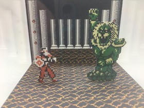 Rygar Final Boss Fight vs. Ligar for the Nintendo NES Shadow Box Diorama Cube