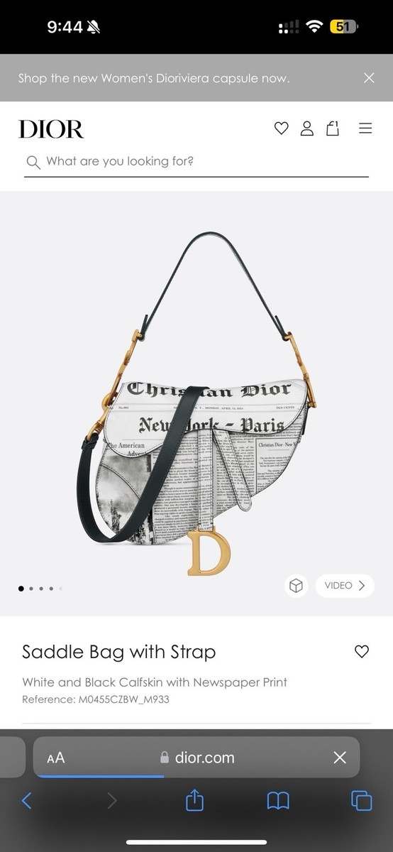 GIFTABLE Rare Dior Newspaper Limited Edition Saddle Bag 2024