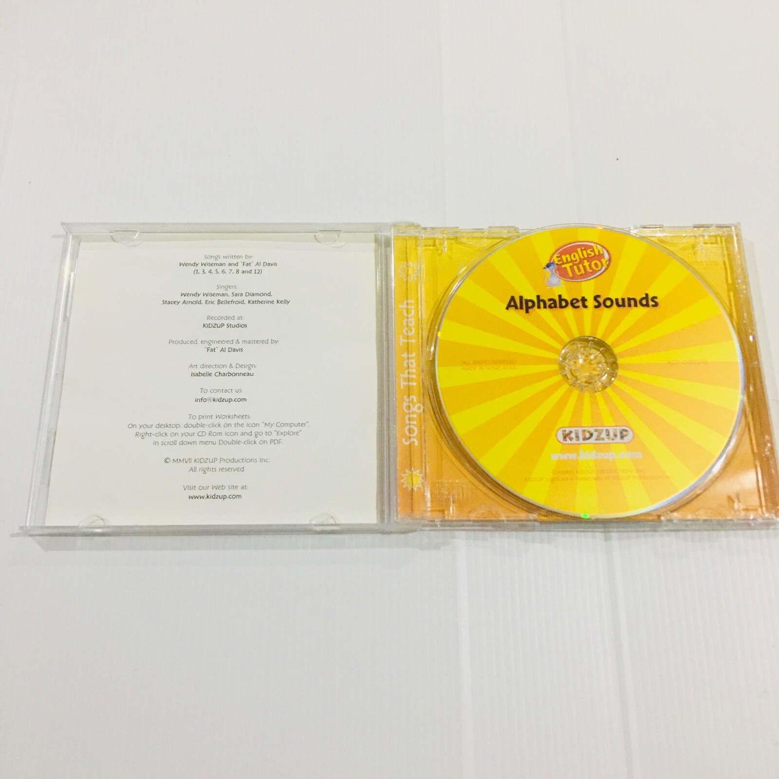 Alphabet Sounds CD toe tapping songs Kidzup English Tutor eBay