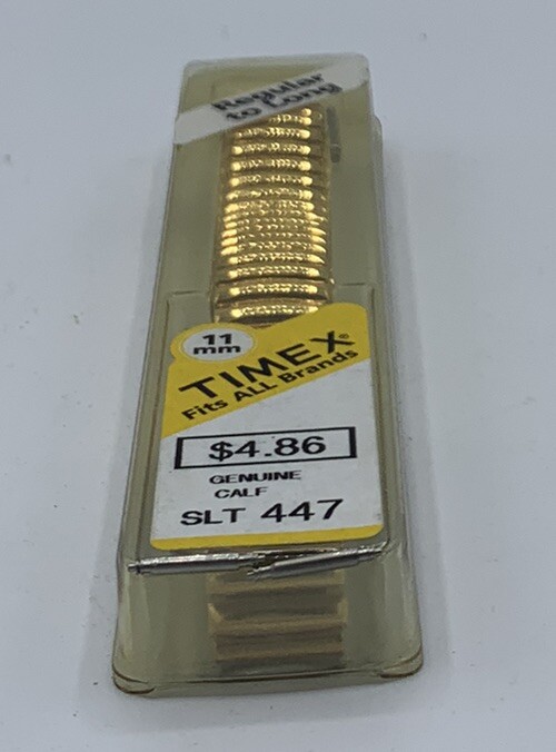 Vintage New Old Stock Timex Replacement WatchBand Gold Outer Silver