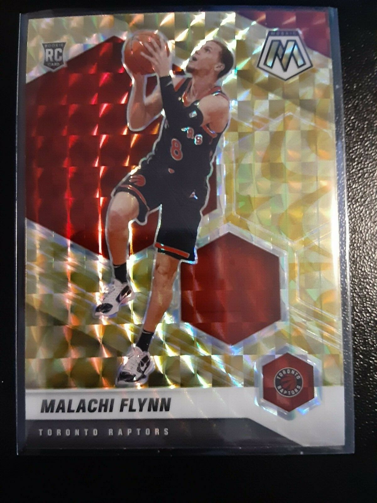 2020-21 Panini Mosaic Reactive Yellow Prizm Rookie Card #236 -  Malachi Flynn