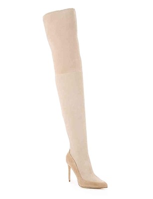 light beige suede boots