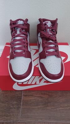 Nike Dunk High Retro  Beetroot  Maroon Grey Red (DD1399-600) Mens Size 11