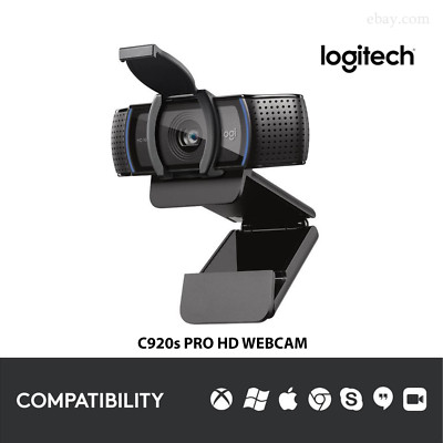 Logitech C920s Pro HD 1080p Webcam with Privacy Shutter (E10032648) PC & Mac