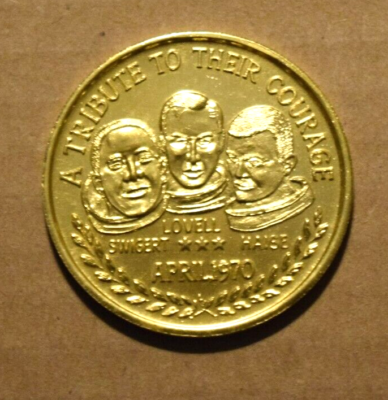 ORIGINAL APOLLO 13 Mission (1970), Gold Color Medal (1.50