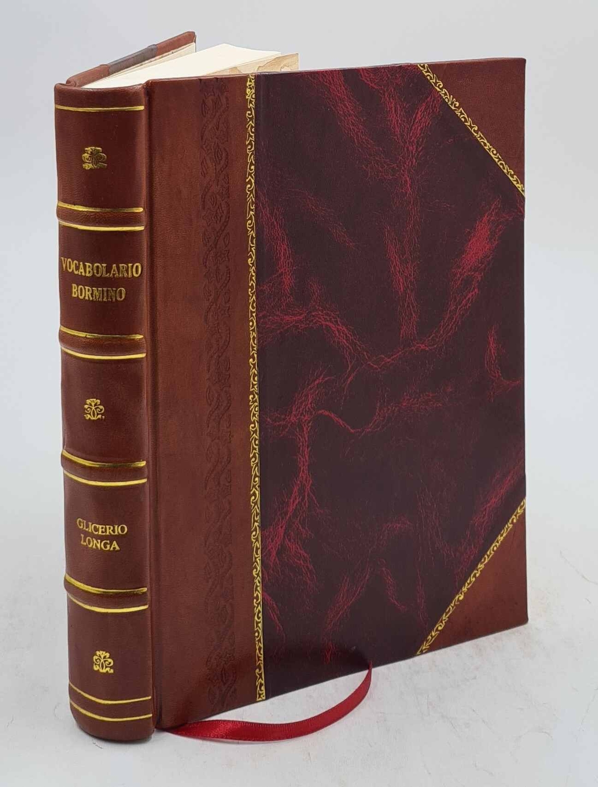 Vintage 1913 Vocabolario Bormino by Glicerio Longa Leather Bound Edition