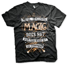 Harry Potter Magic Whip Your Wands Out Hogwart Czarodziej Męski T-shirt