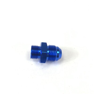 -8AN Male to M16x1.5 Metric Male Thread Straight Flare Swivel Fitting Blue