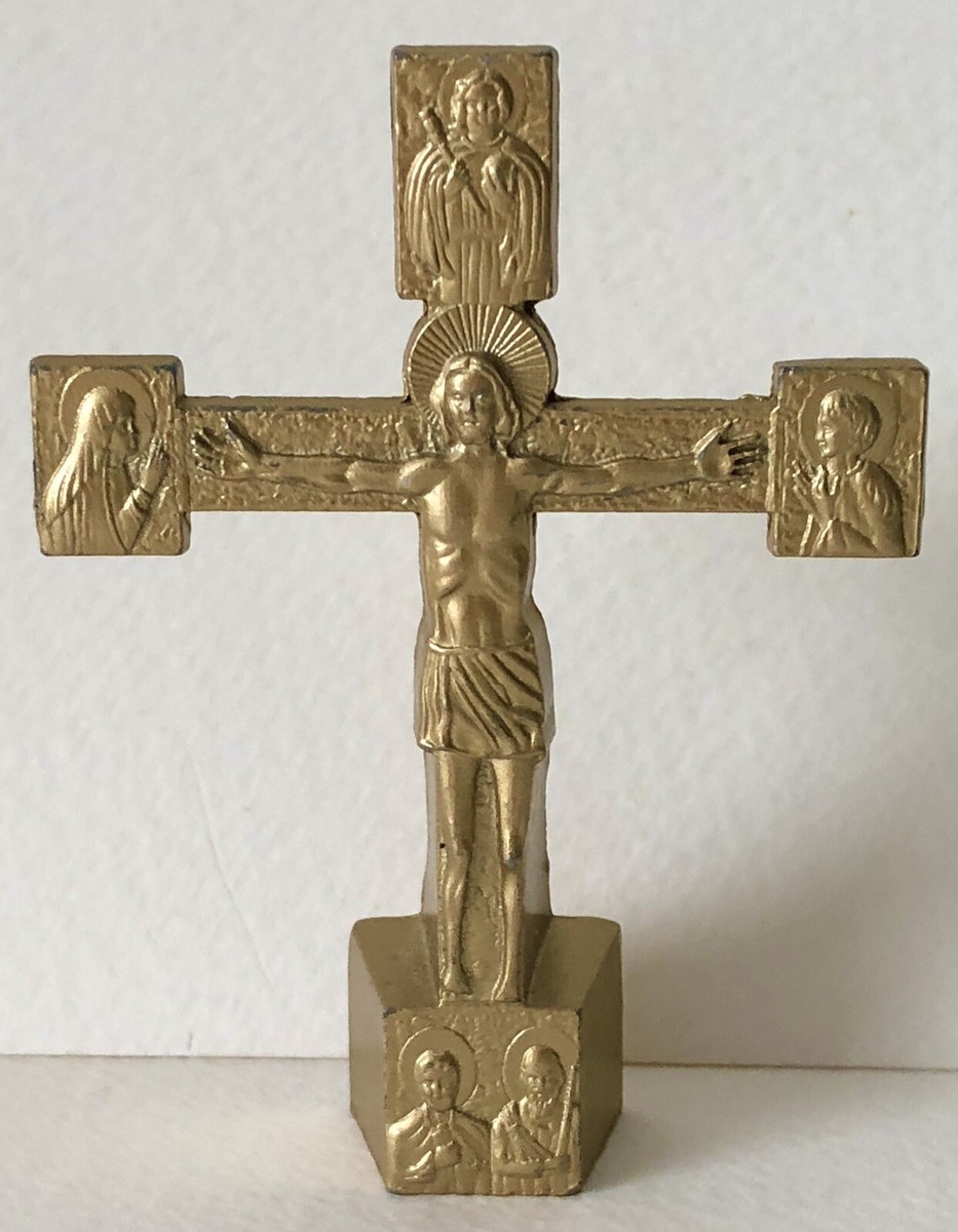 Vintage Italy Catholic Christian Holy CRUCIFX CROSS Gold Vintage Italy Catholic Christian Holy CRUCIFX CROSS Gold