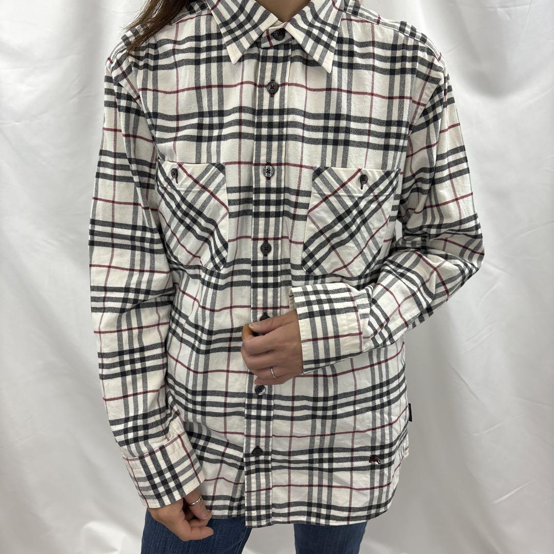Burberry Black Label Flannel Shirt Long Sleeve Nova Check Burberry Black Label Flannel Shirt Long Sleeve Nova Check