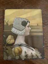 C1901 PAUL BERTHON ORIGINAL ART NOUVEAU QUEEN WILHELMINA FRAMED LITHOGRAPH