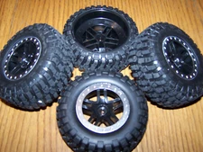 Fit Traxxas 1/10 2wd Slash BF Goodrich Tires & Black Split Spoke Wheels 12mm Hex