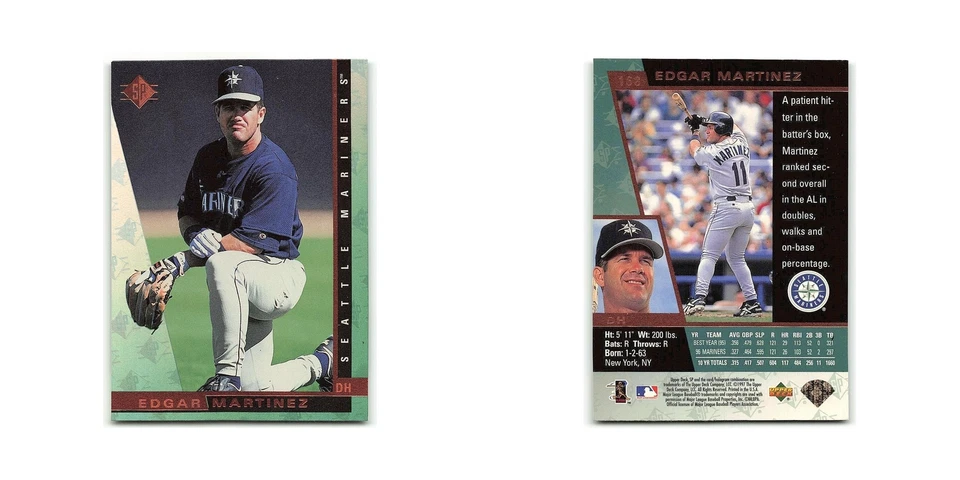 Edgar Martinez 1997 SP #168 Seattle Mariners Baseball Card NM - Image 3 of 3