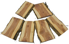 1 RED AROMATIC CEDAR Live Edge SLAB Milled Kiln Dry 8"L X 5-6"W X 1"T SHIPsFREE