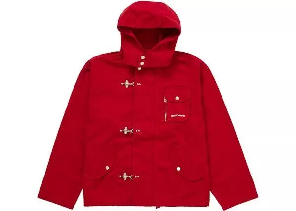 Veste à clip en toile Supreme rouge taille XL